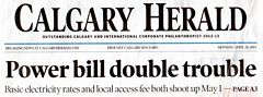 2014 Calgary Herald main Headline